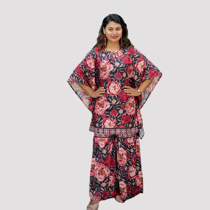 Digital Printed AcCotton Trendy  Co-Ords Set 6595