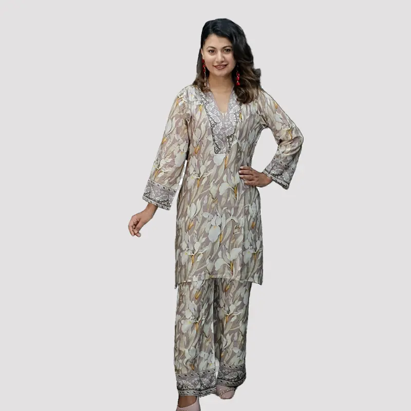 Digital Printed AcCotton Trendy  Co-Ords Set 6592