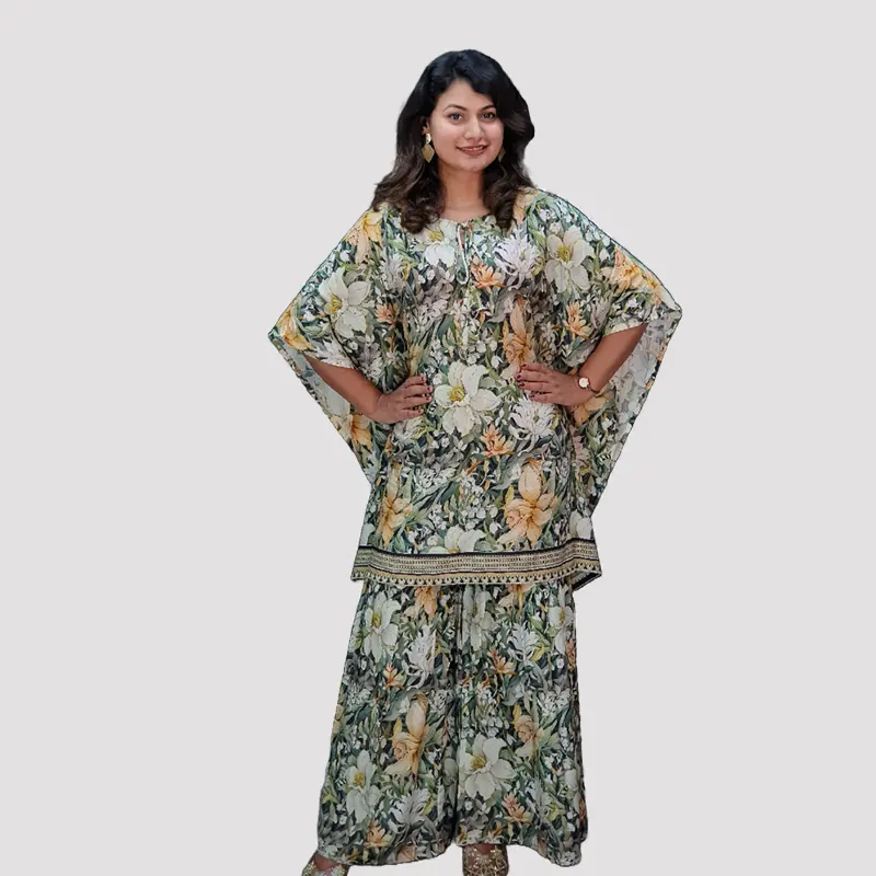 Digital Printed AcCotton Trendy  Co-Ords Set 6593